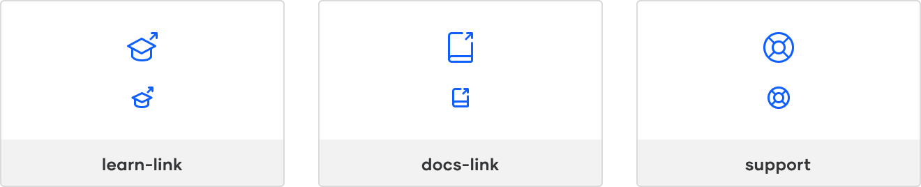 Examples of common help icons